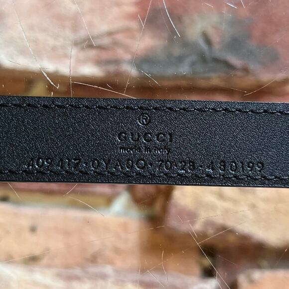 GUCCI Small GG Marmont Black Leather Belt 70/28 (US 24) main image 5